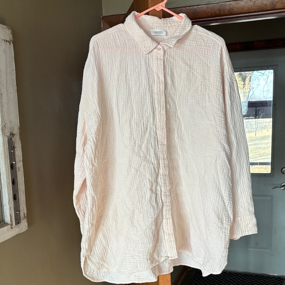 Haven Well Within Tops - Haven Well Within Blush Textured Blouse